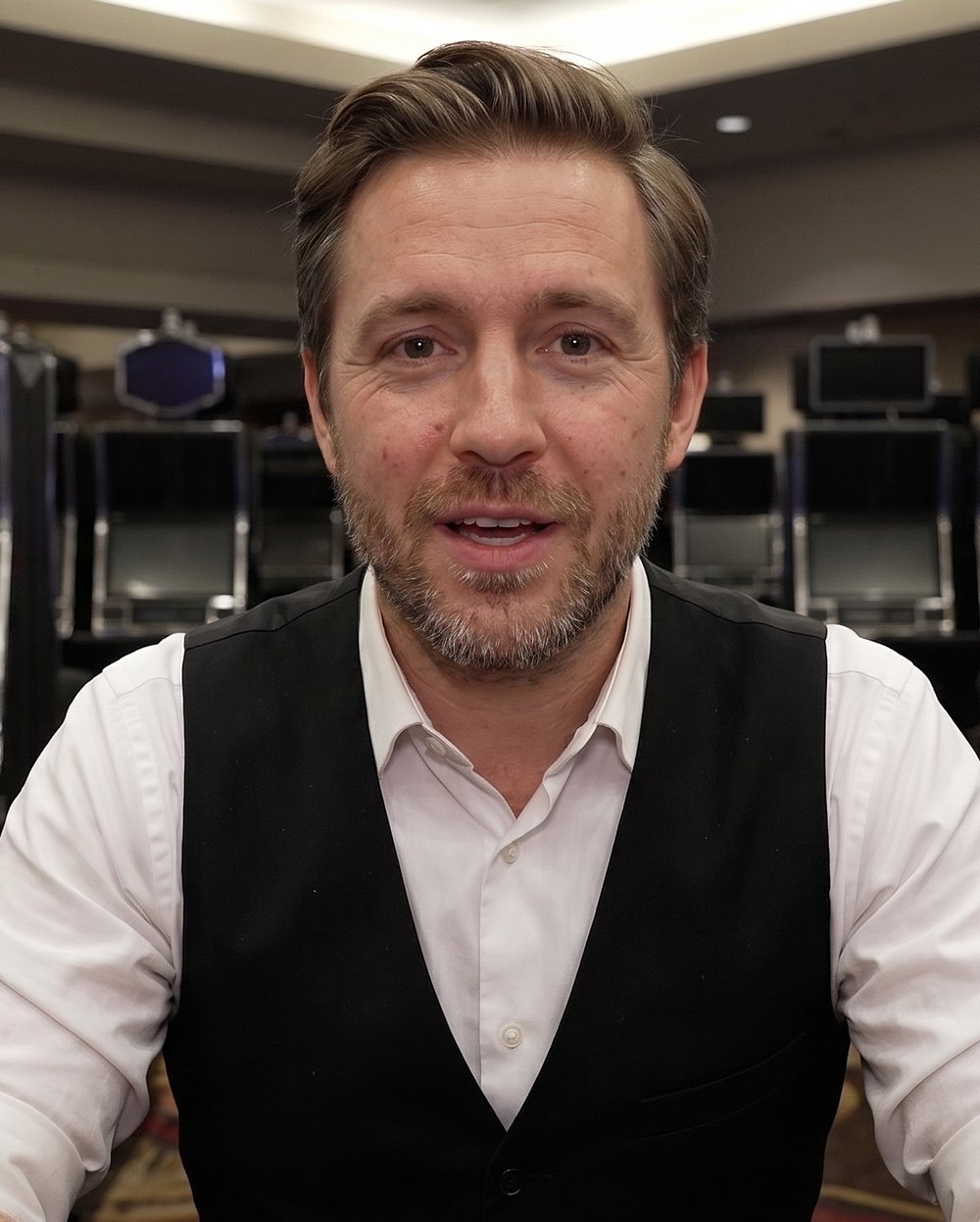 Nick Vegas on a casino slot floor